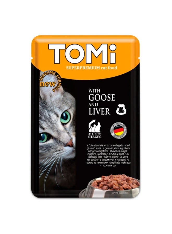 تومي طعام رطب للقطط بالأوز والكبدة 100 جم